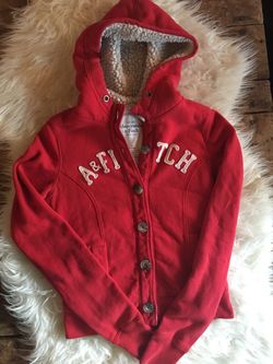 Women's Abercrombie and Fitch size XS fleece lined hooded sweatshirt great condition