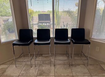 Barstools Black Leather