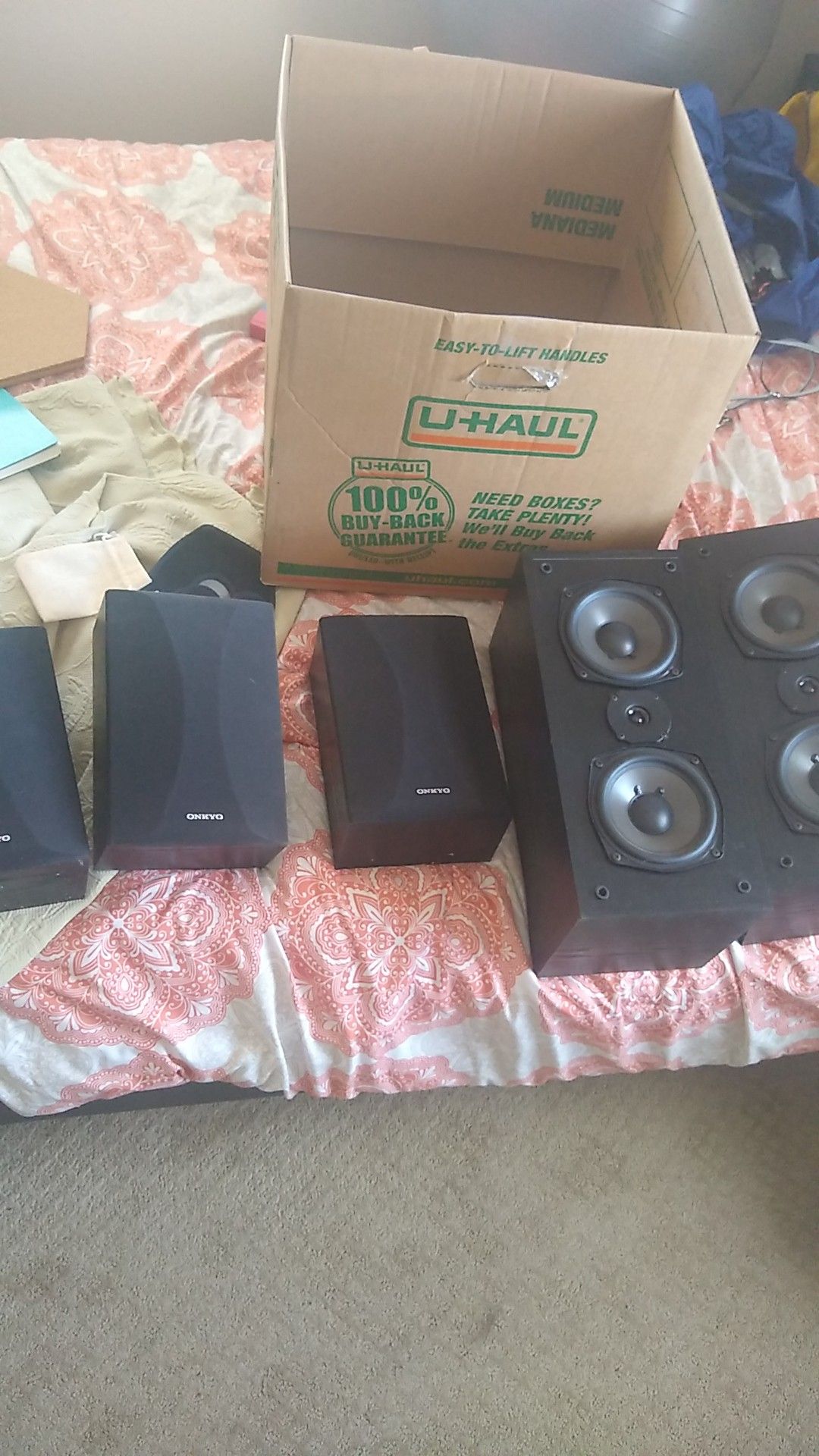 Onkyo Surround Sound Speakers - 5 piece
