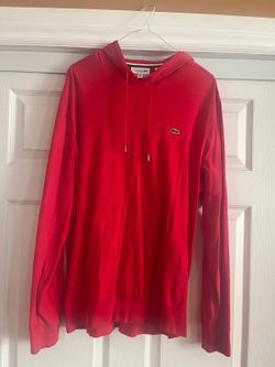 Men's Lacoste Red Lightweight Hoodie