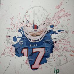 Josh Allen Buffalo Bills Splash Art