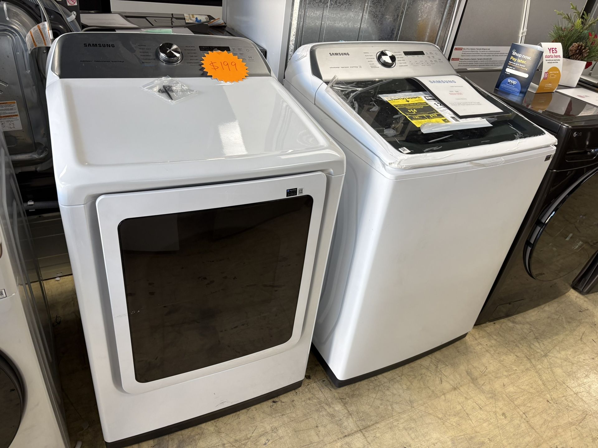 New Samsung Washer And Electric Dryer(220volt) 1 Year Warranty