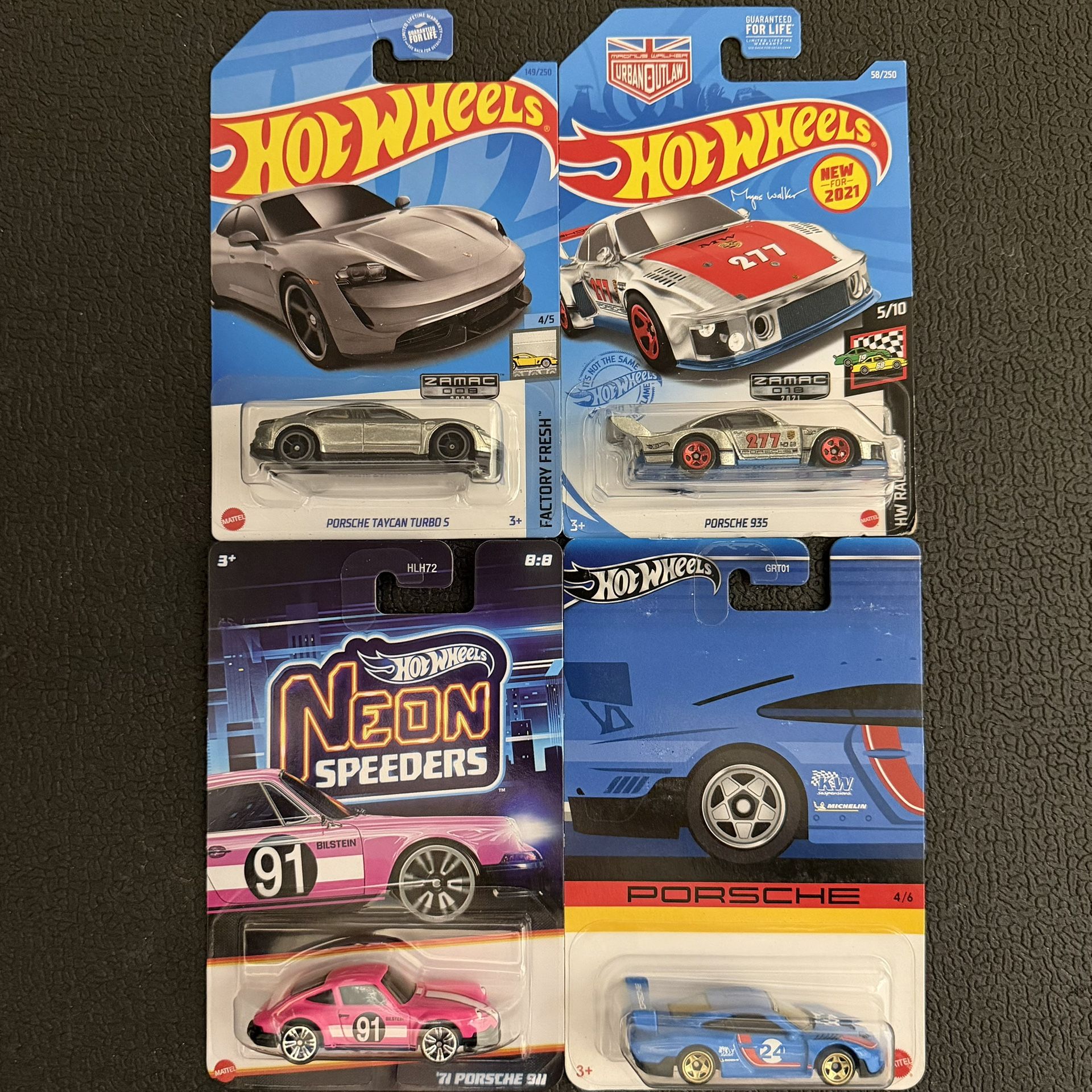 Hot Wheels Porsche Silver Series and Zamac cars