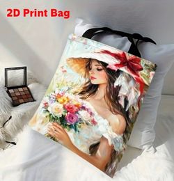 2D Print Canvas Tote Bag