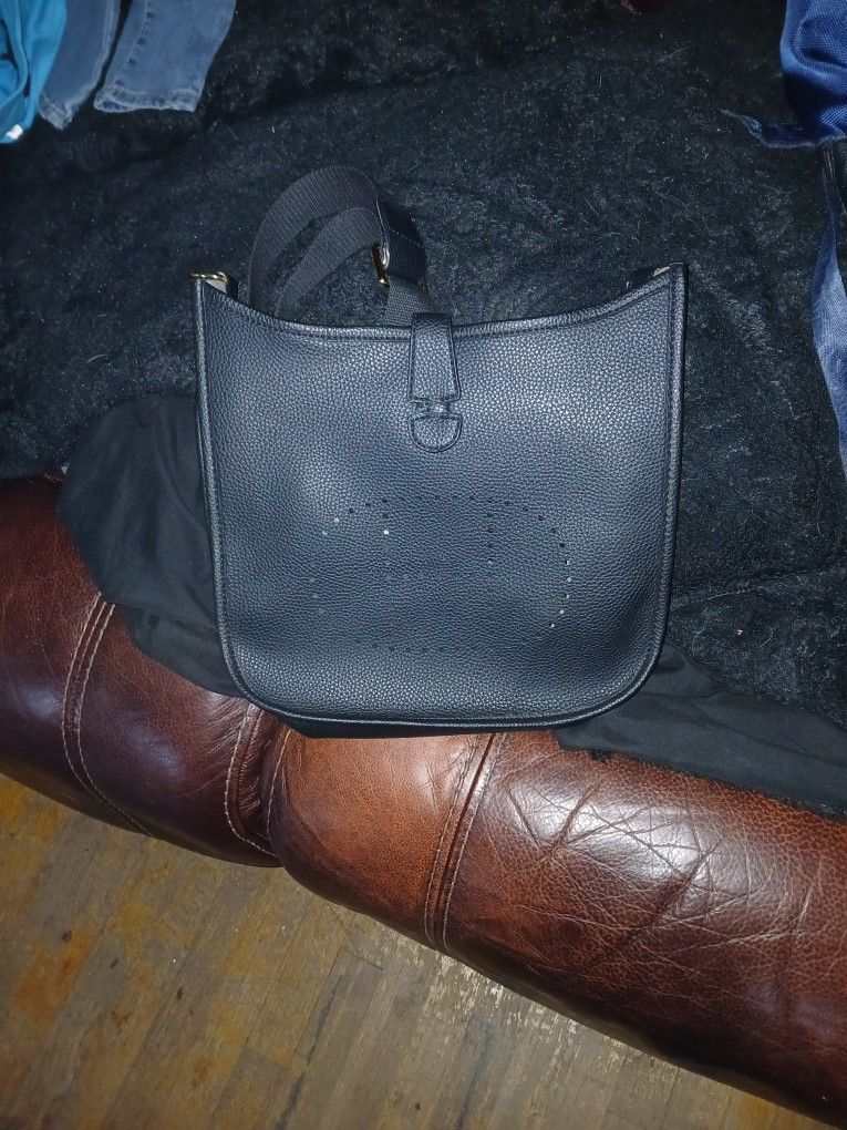 Hermes Black Leather Bag