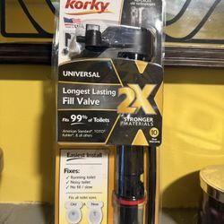 Korky QuietFILL 2X Long Life Toilet Fill Valve - Universal Fits 99% of Toilets - Easy Height Adjust for Fast Install, 528X