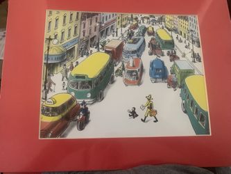 1996 Curious George Print Signed By Margaret Rey