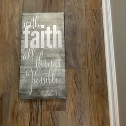 Canvas Wall Sign 
