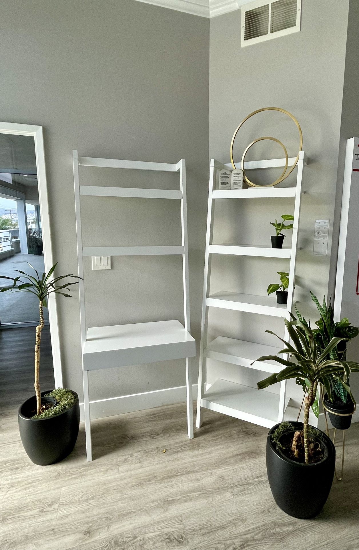 Moving Office Sale, Solid IKEA Shelf Unit, Leaning Desk