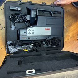 RCA CC275 VHS Camcorder, a collectible video camera from the 1980s or 1990s known for using full-size VHS tapes
