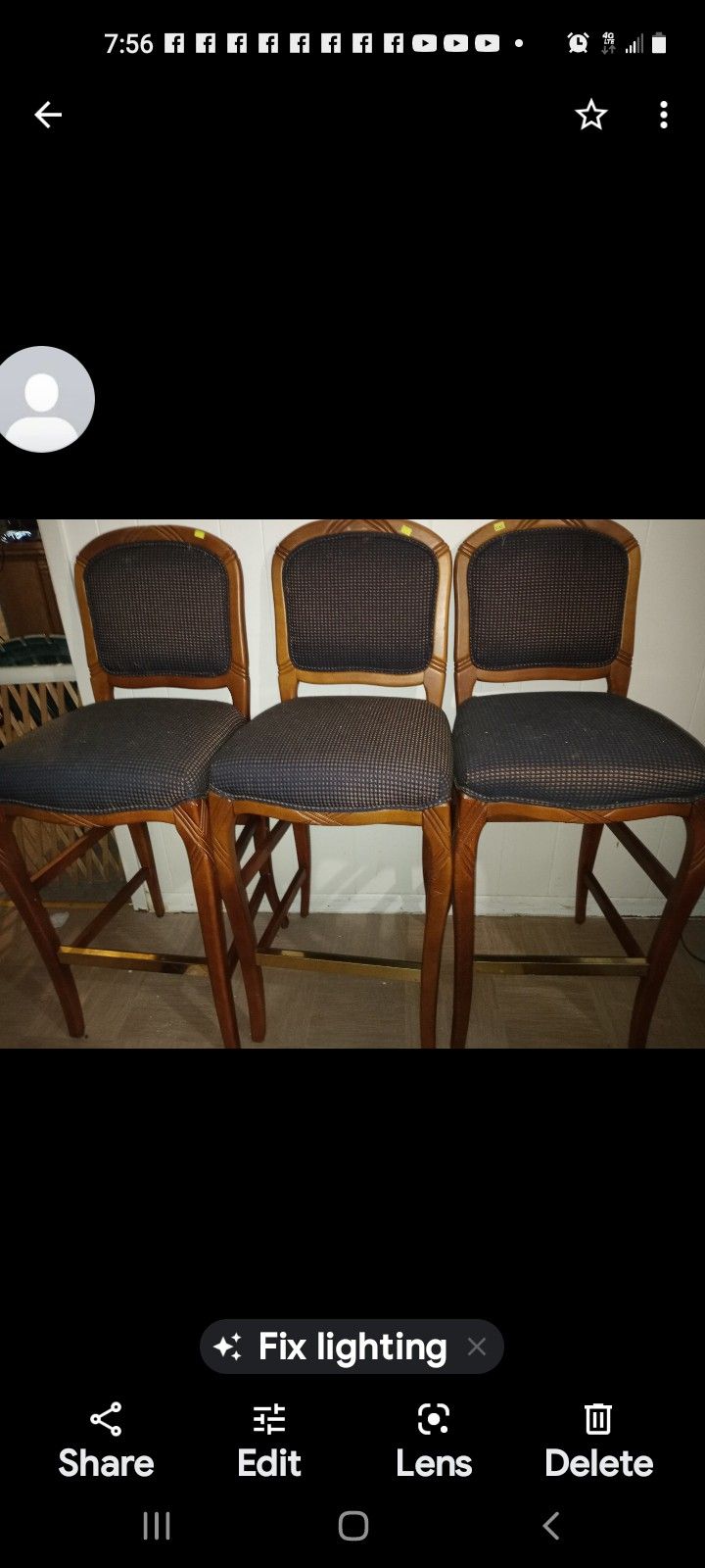3 HIGH END BAR STOOLS
