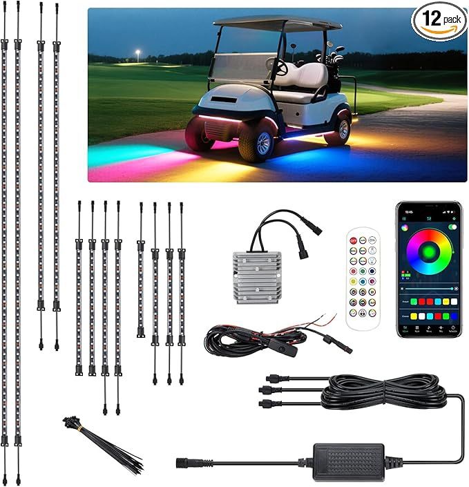 Golf Cart LED Light Strip, LED Lights Underbody Underglow Kit