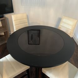 Round Wooden Dining Table For 4