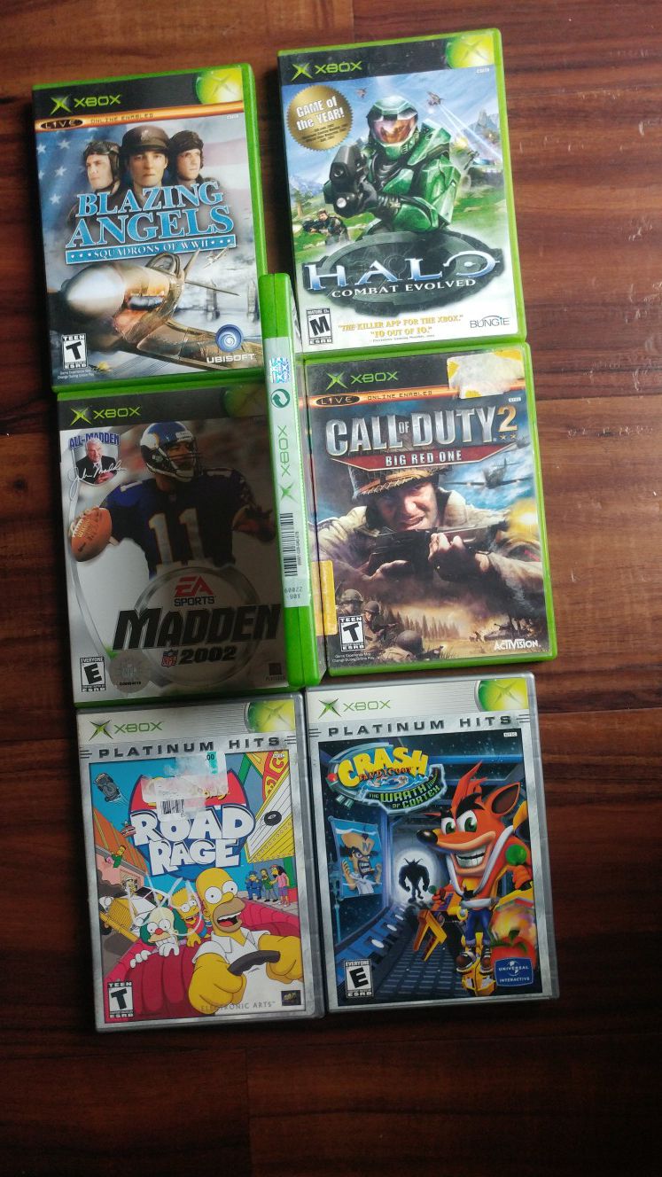 First gen xbox game lot