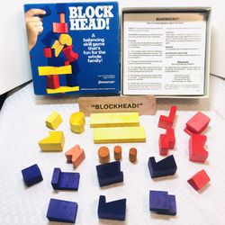 Vintage 1992 Pressman Block Head Balancing Game
