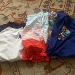 Boys Swim Suits And Swim Shirts