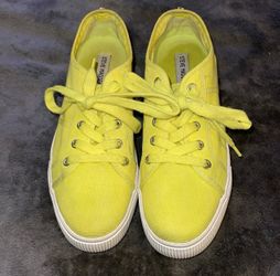 Steve Madden Size 9 Yellow Platform Sneakers Chunky Sole