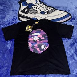 Bape shirt black and purple