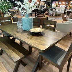 Live Edge Table/  Live Edge 71” Dining Table/ Solid Wood Dining Table