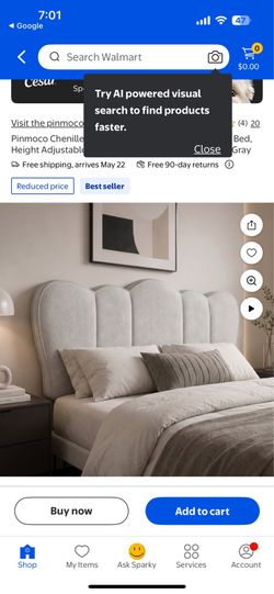 Chenille king headboard
