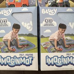New set of 2 new bluey and bingo playmats with cars