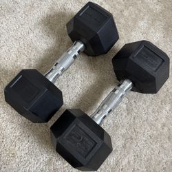 Two 25lb Dumbbells For $60