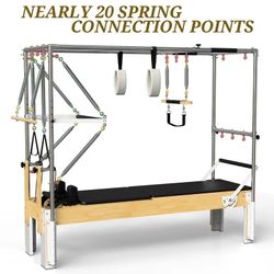 Syedee Pilates Equipment for Studios, Cadillac Pilates Reformer Trapeze Pilates Reformer Machine for Home Gym, Pilates Exercise Equipment with Jump Bo