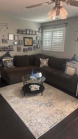 Gray microfiber sectional with queen sleeper