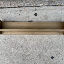 Gold Wood Book Shelves