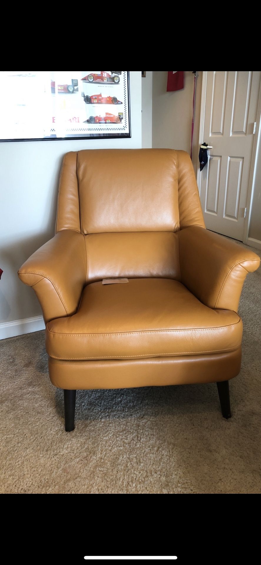 Real leather chair