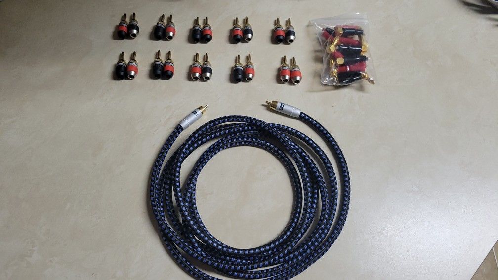 Svs 3 Meter Subwoofer Cable And Banana Plugs 
