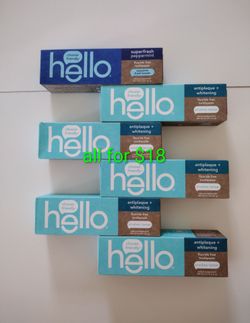 hello Antiplaque and Whitening Fluoride Free Toothpaste, Natural Peppermint, 5 oz