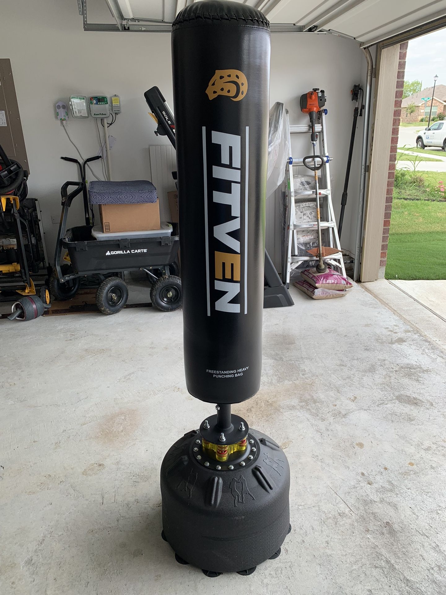 FITVEN Freestanding Punching Bag with Boxing Gloves Heavy Boxing Bag