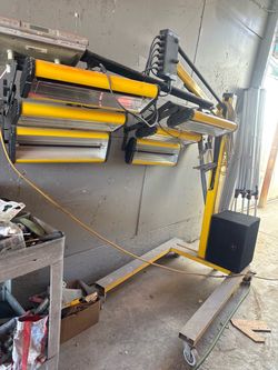 Mobile Infrared Paint Curing Lamp on Wheels