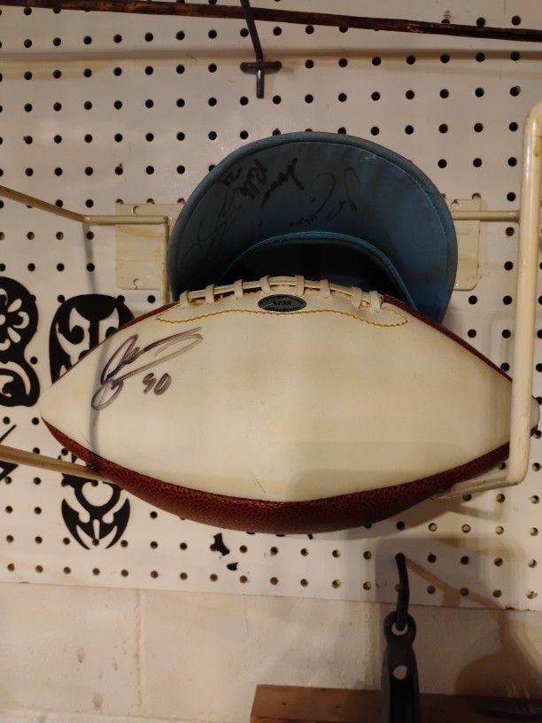 Foot Ball Signed By Jevon Kerse & Hat Sign By Kevin &Audrey Dyson & Simari Roll