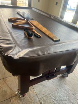 8 Ball Pool Table with Cover and Accessories