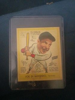 **UNGRADED** JOE DIMAGGIO YANKEES CARTOON CARD