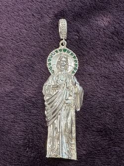 Solid 925 Silver St. Jude Pendant 