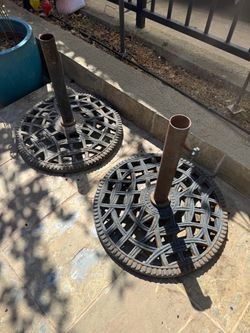 Both cast iron metal Umbrella Stands for $80