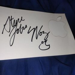 Steve Jobs Steve Wozniak Apple Signed Autograph Index Card 