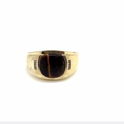 Brown Stone Gentlemen Diamond Ring 10K  EPJ027282