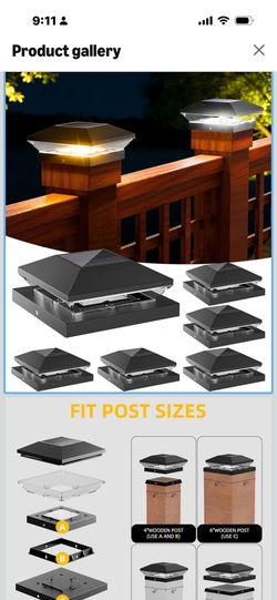 LED Fence Post Solar Lights
