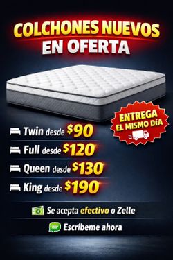 Colchones nuevos desde $90