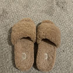 Brown Fluffy Sandals UGG