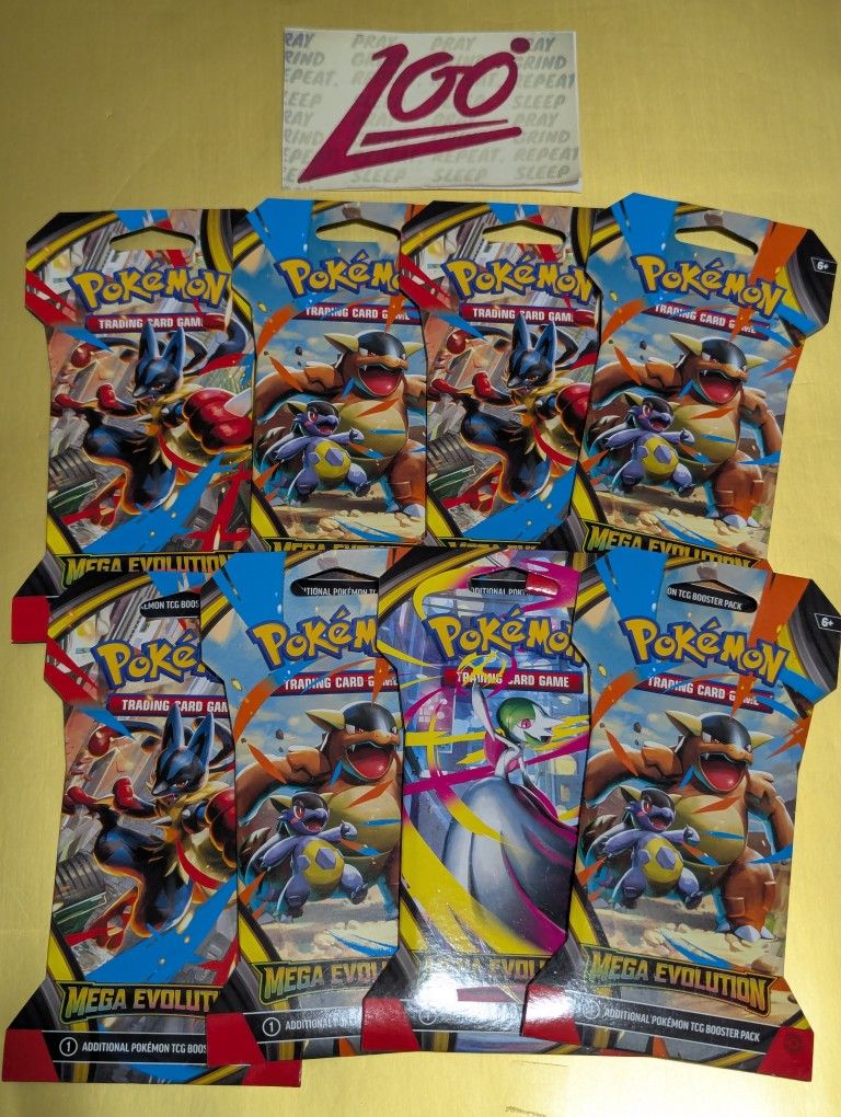 Pokemon Mega Evolution Sleeved packs 8x