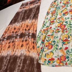 Two Women Long Skirts Midum Together Only