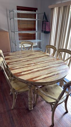 Solid Wood Dinette 6 chairs