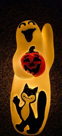 New in box heavy duty12x4 Halloween ghost cat pumpkin blow mold
