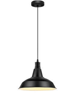 Matte Black Industrial Pendant Light - Brand New (Open Box)