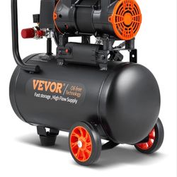 VEVOR 4.8 Gallon Air Compressor, 1.2HP 2.2 CFM@90PSI Oil Free Air Compressor Tank & Max. 116PSI Pressure, 70 dB Ultra Quiet Compressor for Auto Repair